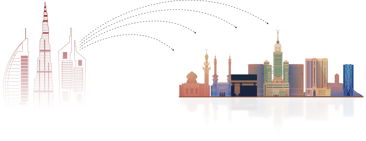 Dubai to Saudi Arabia moving route - E House Movers GCC road freight