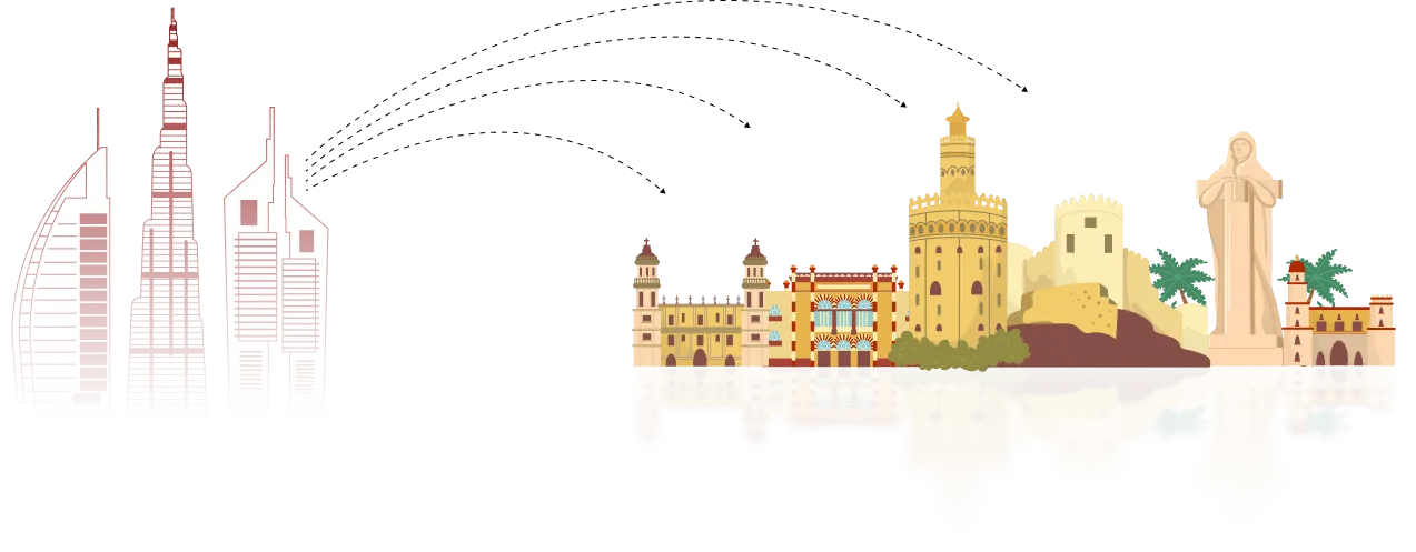 Dubai to Spain moving route - E House Movers international relocation