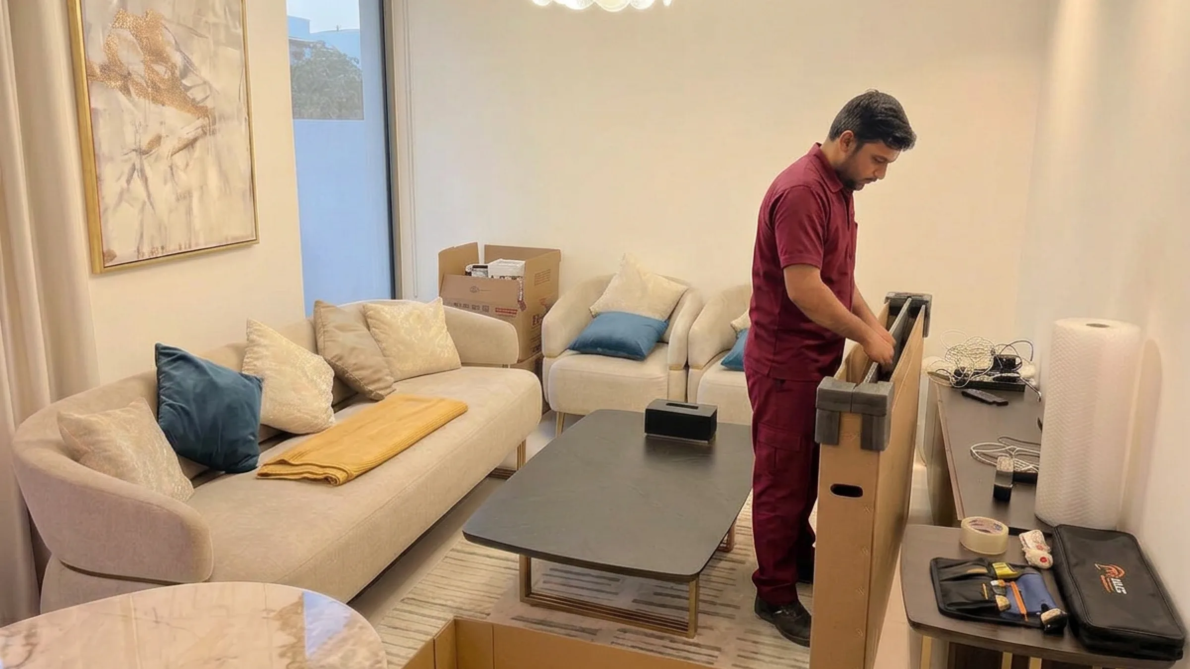 E House Movers crew handling a relocation in JLT Dubai