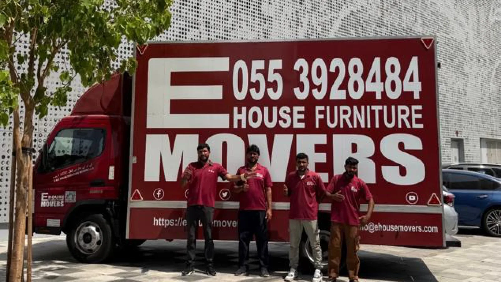E House Movers crew handling a relocation in Bur Dubai