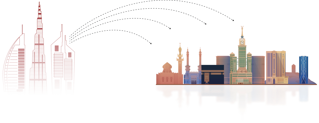 Dubai to Saudi Arabia moving route - E House Movers GCC road freight