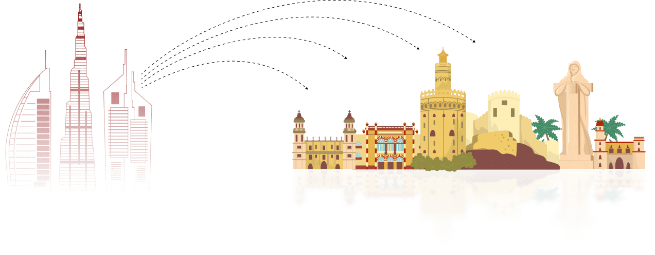 Dubai to Spain moving route - E House Movers international relocation
